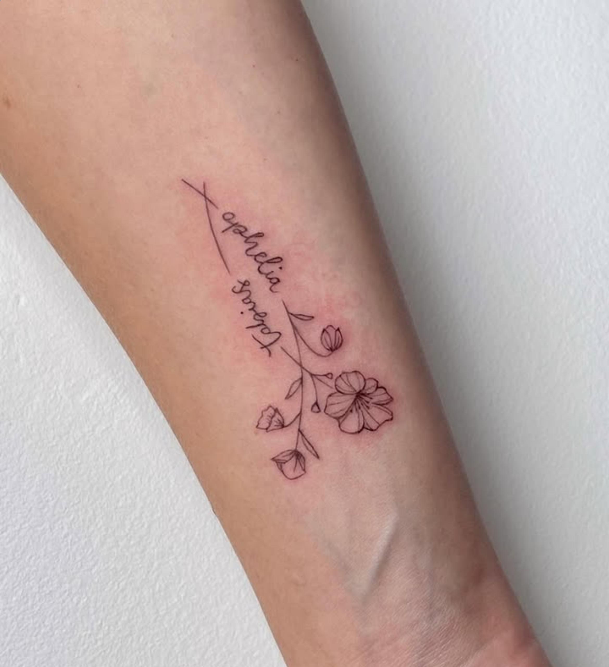 fine line tattoo fading